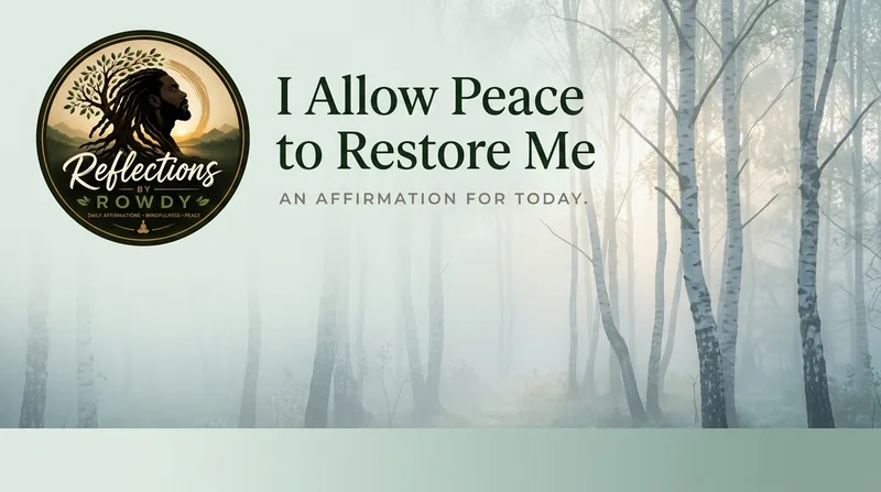 I Allow Peace to Restore Me