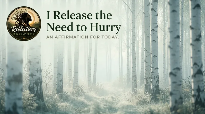 I Release the Need to Hurry