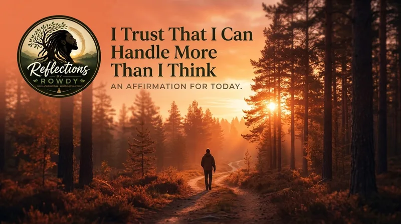 I Trust That I Can Handle More Than I Think