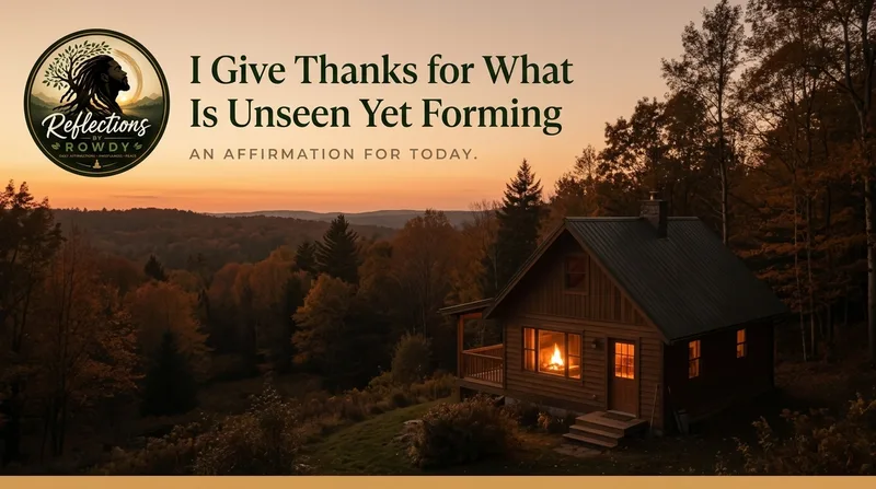 I Give Thanks for What Is Unseen Yet Forming