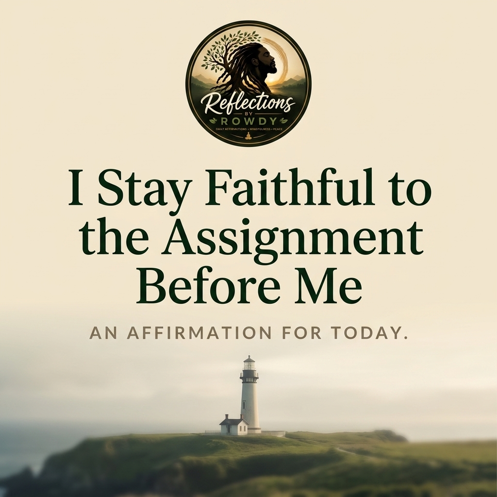 I Stay Faithful to the Assignment Before Me