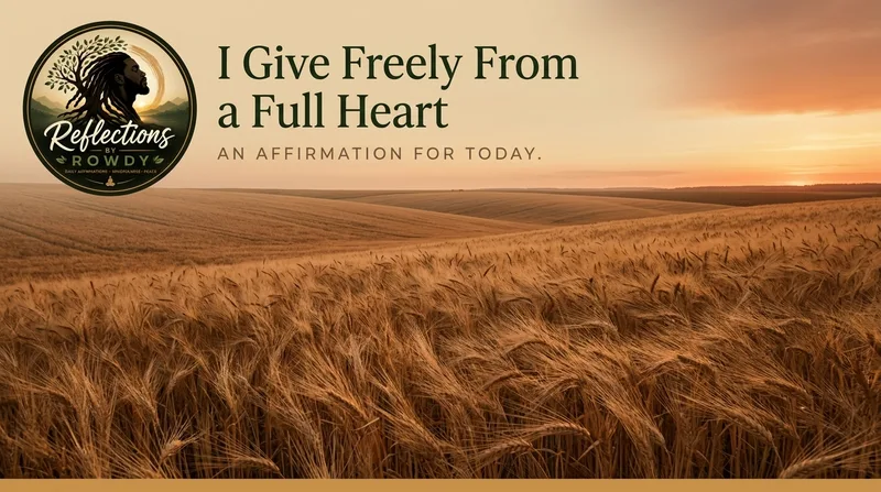 I Give Freely From a Full Heart