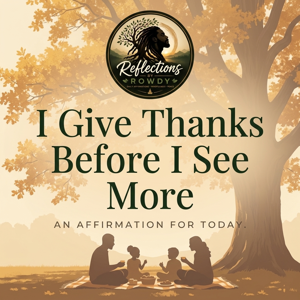 I Give Thanks Before I See More