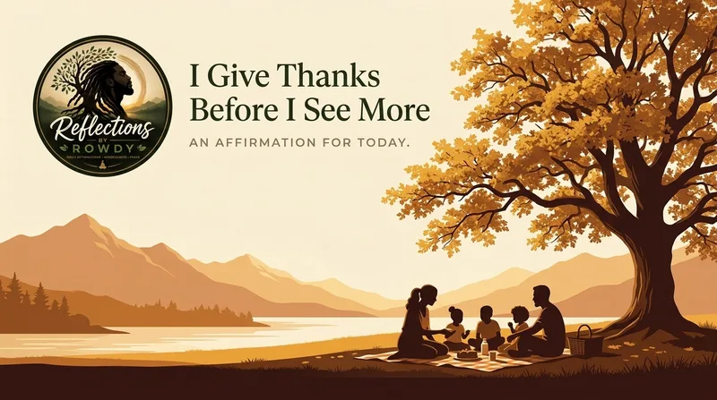 I Give Thanks Before I See More