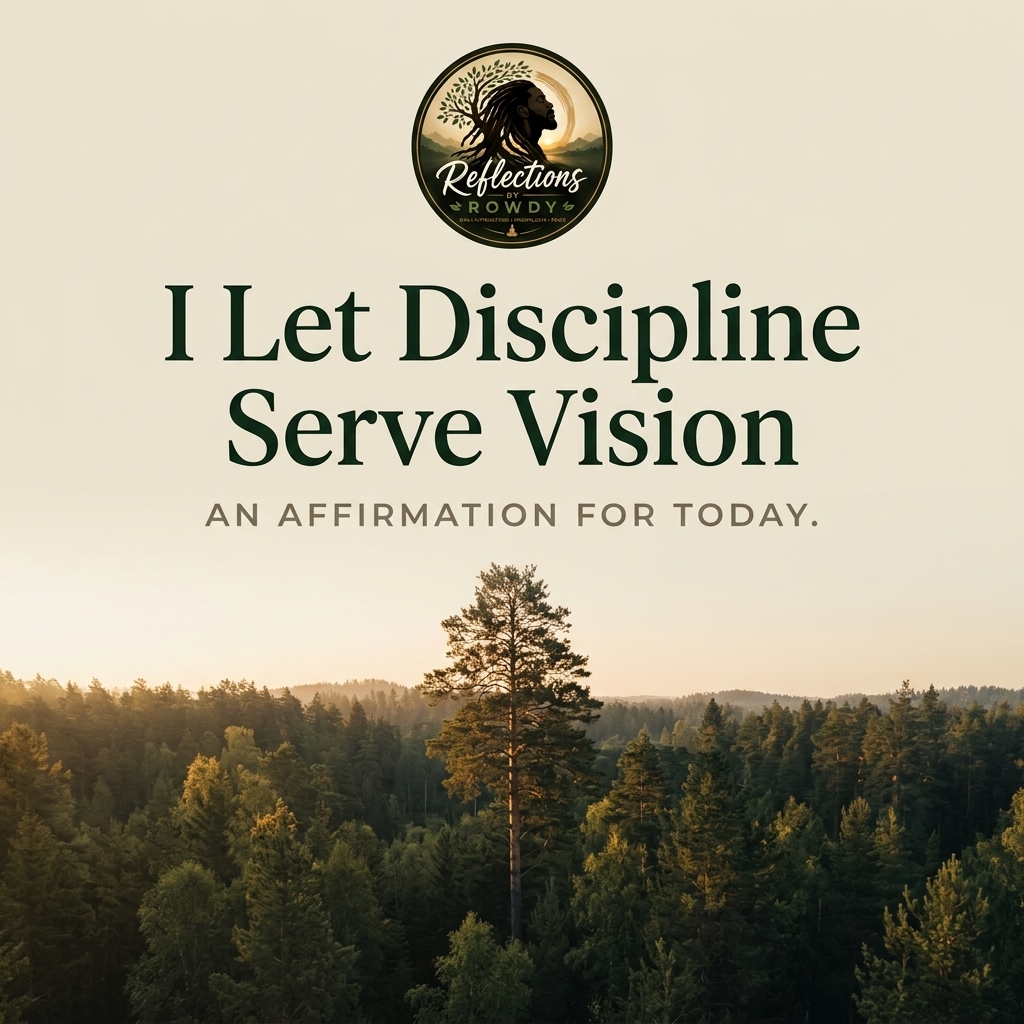 I Let Discipline Serve Vision