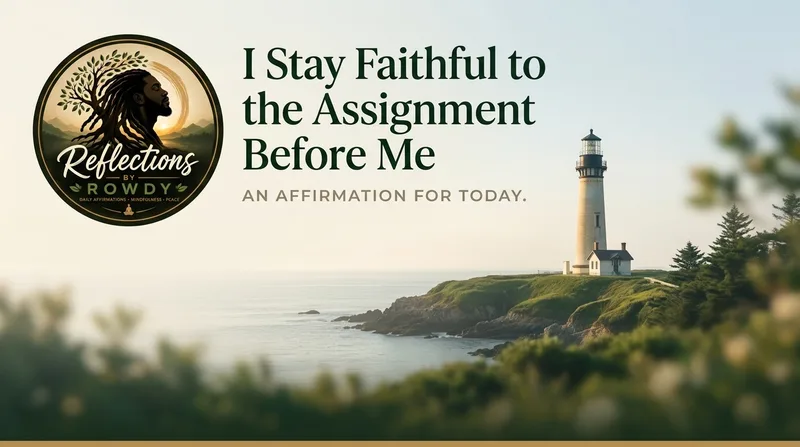 I Stay Faithful to the Assignment Before Me